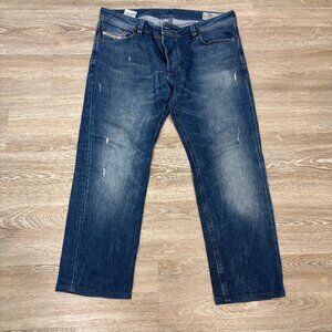 DEISEL Mens Regular Dark Blue Jeans larkee sz 38x29